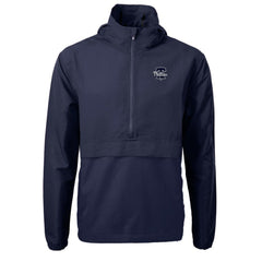 Navy Philadelphia Phillies Cutter & Buck Charter Eco Recycled Anorak Half-Zip Hoodie Jacket