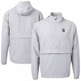 Gray San Diego Padres Cutter & Buck Charter Eco Recycled Anorak Half-Zip Hoodie Jacket