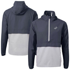 Navy/Gray Los Angeles Dodgers Cutter & Buck Charter Eco Recycled Anorak Half-Zip Hoodie Jacket