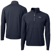 Navy Philadelphia Phillies Cutter & Buck Adapt Eco Hybrid Raglan DryTec Quarter-Zip Jacket