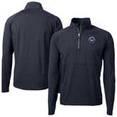 Navy New York Mets Cutter & Buck Adapt Eco Hybrid Raglan DryTec Quarter-Zip Jacket