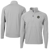 Gray New York Mets Cutter & Buck Adapt Eco Hybrid Raglan DryTec Quarter-Zip Jacket