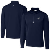 Navy Los Angeles Dodgers Cutter & Buck Traverse Eco Tri-Blend DryTec Quarter-Zip Jacket