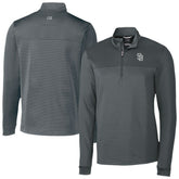 Gray San Diego Padres Cutter & Buck Traverse Eco Stripe Tri-Blend DryTec Quarter-Zip Jacket