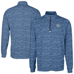 Navy Philadelphia Phillies Cutter & Buck Traverse Eco Camo Tri-Blend DryTec Quarter-Zip Top