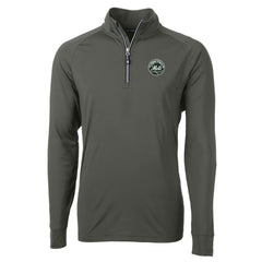 Olive New York Mets Cutter & Buck Adapt Eco Raglan Quarter-Zip Jacket