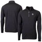 Black New York Yankees Cutter & Buck Adapt Eco Raglan Quarter-Zip Jacket