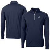 Navy Los Angeles Dodgers Cutter & Buck Adapt Eco Raglan Quarter-Zip Jacket