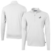 White Los Angeles Dodgers Cutter & Buck Virtue Eco Pique Quarter-Zip Jacket