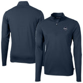 Navy Philadelphia Phillies Cutter & Buck Virtue Eco Pique Quarter-Zip Jacket