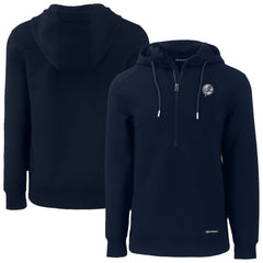Navy New York Yankees Cutter & Buck Roam Eco Recycled Tri-Blend Half-Zip Hoodie
