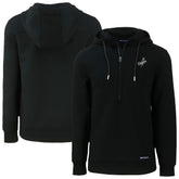 Black Los Angeles Dodgers Cutter & Buck Roam Eco Recycled Tri-Blend Half-Zip Hoodie