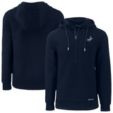 Navy Los Angeles Dodgers Cutter & Buck Roam Eco Recycled Tri-Blend Half-Zip Hoodie