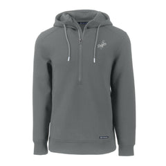 Gray Los Angeles Dodgers Cutter & Buck Roam Eco Recycled Tri-Blend Half-Zip Hoodie