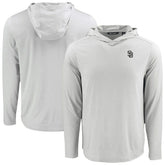 Gray San Diego Padres Cutter & Buck Coastline Epic Comfort Eco Recycled Hoodie T-Shirt
