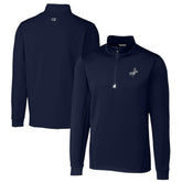 Navy Los Angeles Dodgers Cutter & Buck Big & Tall Traverse Stretch Quarter-Zip Pullover Top