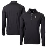Black Detroit Tigers Cutter & Buck Big & Tall Adapt Eco DryTec Raglan Quarter-Zip Jacket