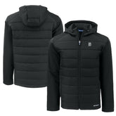 Black Detroit Tigers Cutter & Buck Big & Tall Evoke Hybrid Eco Softshell Recycled Full-Zip Jacket