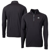 Black San Francisco Giants Cutter & Buck Big & Tall Adapt Eco DryTec Raglan Quarter-Zip Jacket