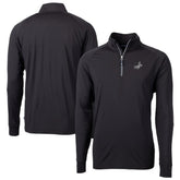 Black Los Angeles Dodgers Cutter & Buck Big & Tall Adapt Eco DryTec Raglan Quarter-Zip Jacket