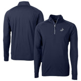Navy Los Angeles Dodgers Cutter & Buck Big & Tall Adapt Eco DryTec Raglan Quarter-Zip Jacket