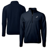 Navy Los Angeles Dodgers Cutter & Buck Big & Tall Cascade Eco Fleece Quarter-Zip Jacket