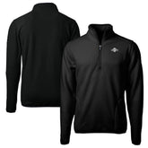 Black San Francisco Giants Cutter & Buck Big & Tall Cascade Eco Fleece Quarter-Zip Jacket