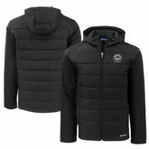 Black New York Mets Cutter & Buck Big & Tall Evoke Hybrid Eco Softshell Recycled Full-Zip Hooded PrimaLoft Jacket