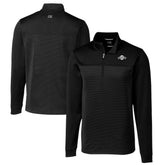 Black San Francisco Giants Cutter & Buck Big & Tall Traverse Stretch Stripe Eco Tri-Blend Quarter-Zip Top