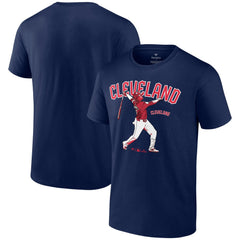 Navy Jose Ramirez Cleveland Guardians Player Swing T-Shirt