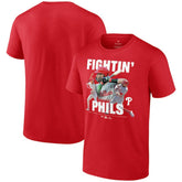 Red Trea Turner, Bryce Harper, & Kyle Schwarber Philadelphia Phillies Fightin Phils T-Shirt