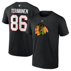 NHL Teuvo Teravainen Chicago Blackhawks Fanatics Authentic Stack Name & Number T-Shirt