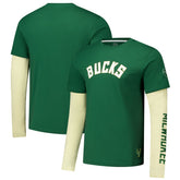 Milwaukee Bucks Stadium Essentials Unisex Spectator Twofer Long Sleeve T-Shirt