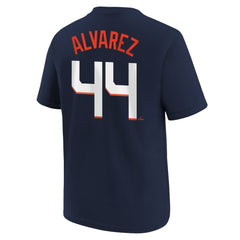 Navy Yordan Alvarez Houston Astros Nike Youth Fuse City Connect Name & Number T-Shirt