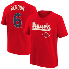 Red Anthony Rendon Los Angeles Angels Nike Youth Fuse City Connect Name & Number T-Shirt