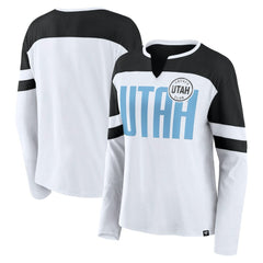 NHL Utah Mammoth Fanatics Women's Frozen Notch Neck Bi-Blend Long Sleeve T-Shirt