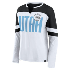 NHL Utah Mammoth Fanatics Women's Frozen Notch Neck Bi-Blend Long Sleeve T-Shirt
