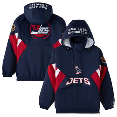 NHL Winnipeg Jets OVO x Starter Half-Zip Hooded Jacket