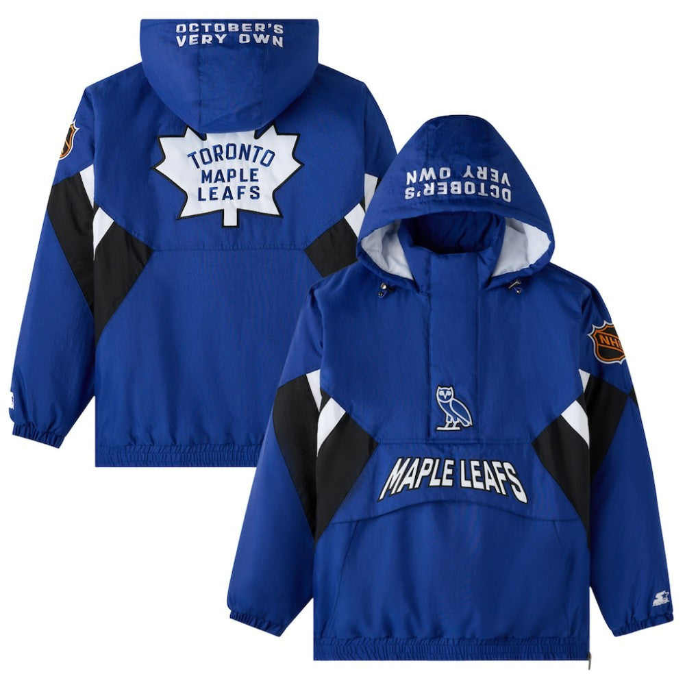 NHL Toronto Maple Leafs OVO x Starter Half-Zip Hooded Jacket