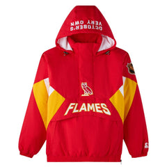 NHL Calgary Flames OVO x Starter Half-Zip Hooded Jacket