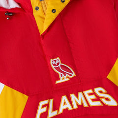 NHL Calgary Flames OVO x Starter Half-Zip Hooded Jacket