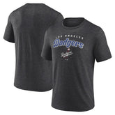 Charcoal Los Angeles Dodgers Wonderment Tri-Blend T-Shirt