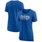 Royal Los Angeles Dodgers Women's League Leader Tri-Blend T-Shirt