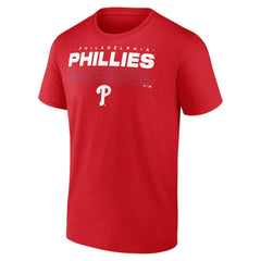 Red Philadelphia Phillies Stacked Baseball T-Shirt