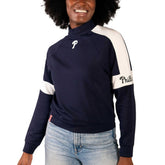 Navy Philadelphia Phillies Lusso Women's Monica Pullover Sweatshirt