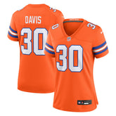 Terrell Davis Women's Mile High Collection 1977 Throwback Retired Player Game Jersey - Denver Broncos Jerseys