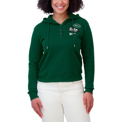 WEAR by Erin Andrews Women's Plus Size Waffle Hoodie Pullover Top - New York Jets Hoodies