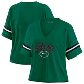 WEAR by Erin Andrews Women's Plus Size Color Block Boxy T-Shirt - New York Jets T-shirts