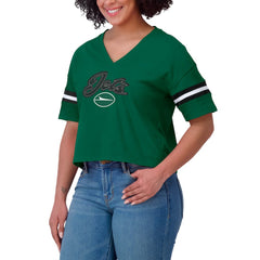 WEAR by Erin Andrews Women's Plus Size Color Block Boxy T-Shirt - New York Jets T-shirts
