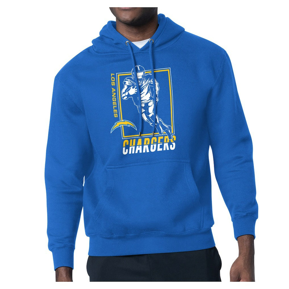 Starter Player Grid Pullover Hoodie - Los Angeles Chargers Hoodies